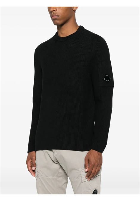 maglione girocollo uomo nero C.P. COMPANY | 19CMKN015A-006608A999